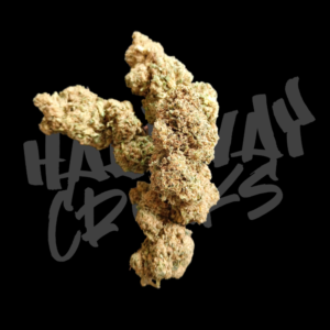 bubblegum bandit, halfway crooks, cbd flower, flower front, halfway crooks logo back, hemp flower.